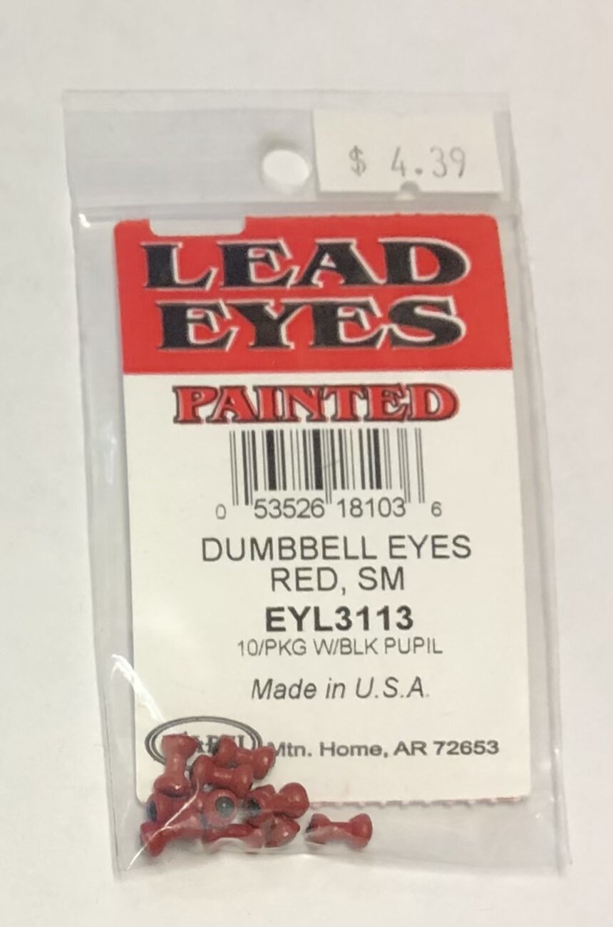 Lead Eyes Red Small - 10/PKG